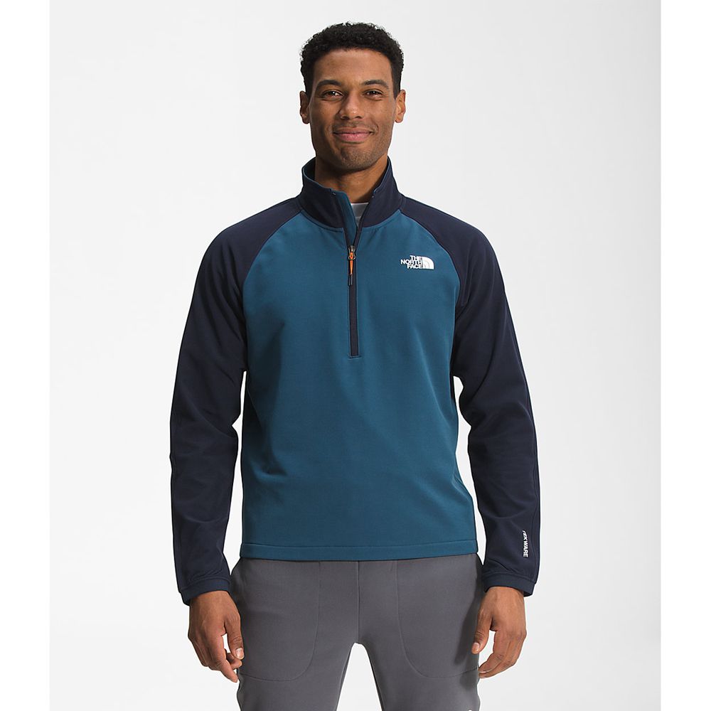 The North Face Fleece Jacket Mens Australia - The North Face Tekware® ¼ Zip Navy / Blue (KUF-749865)